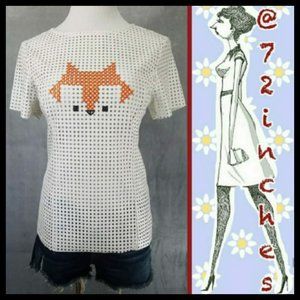 Eva Franco (Anthropologie) Vegan Leather Fox Tee